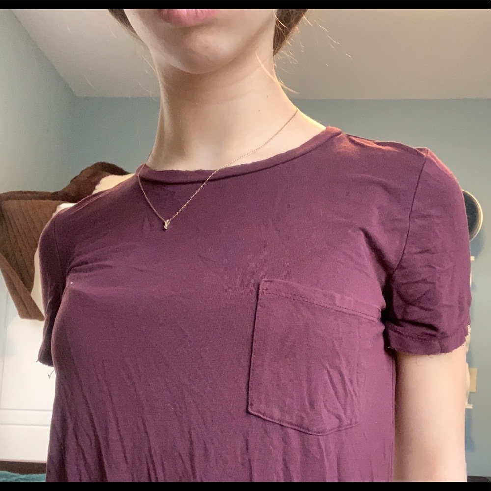 Maroon Pocket Tee - Picture 2 of 7